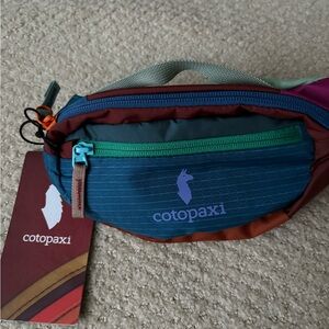 Cotopaxi Colorful Hip Pack with Blue and Brown Accents